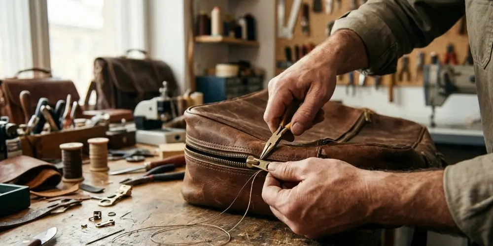 réparer la fermeture éclair de votre sac à main