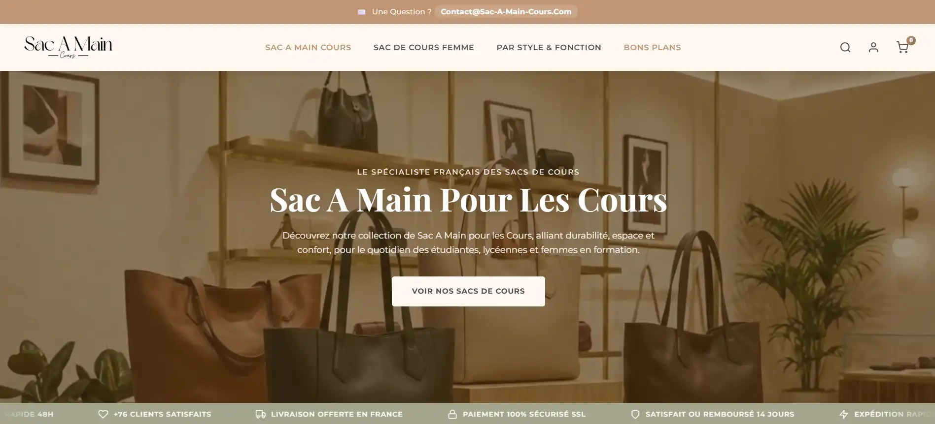 Aperçu du site Store Sacs & Accessoires
